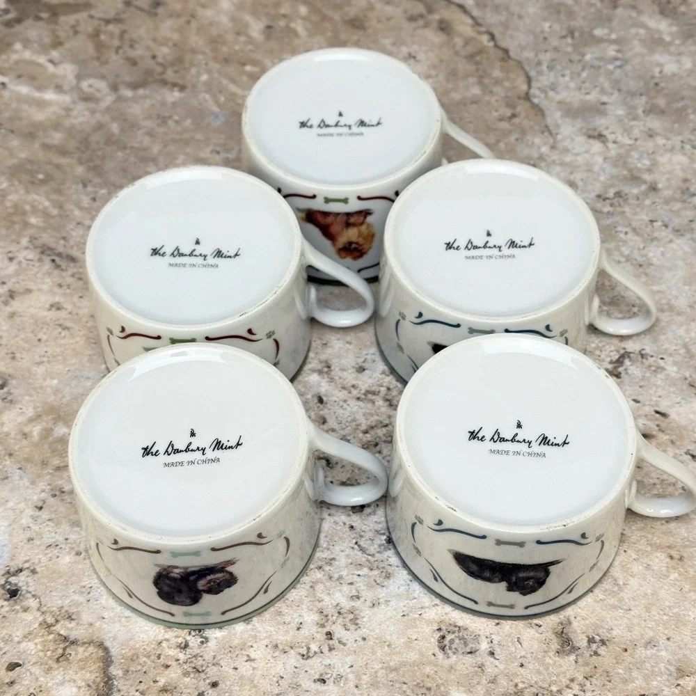 Danbury Mint Pomeranian Collection Coffee Tea Mugs Lot Of 9